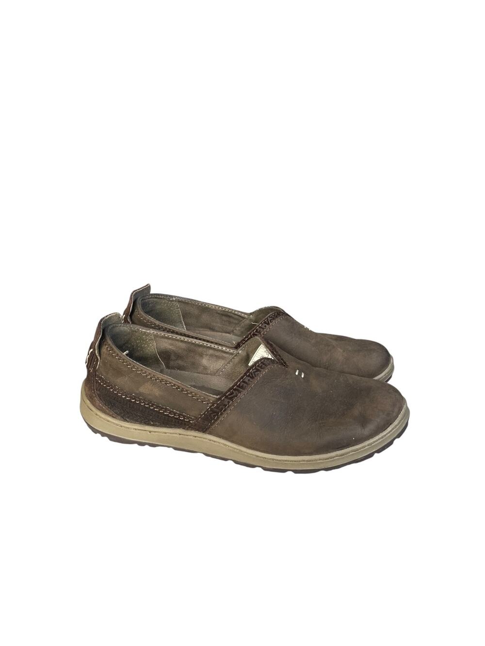 Merrell Women’s Ashland Slip On Coffee Bean Brown Leather Shoes Size-7